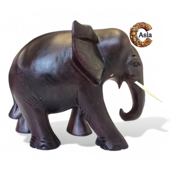 Handcrafted Wooden Elephant Statue – Artisan Carved Décor - Image 6